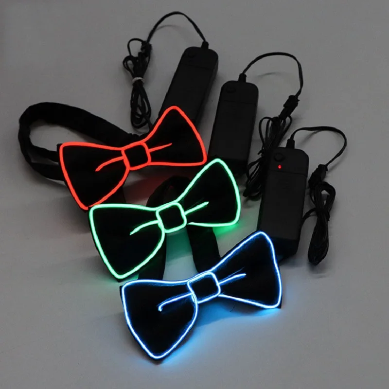 Novo led brilhante laço materiais brilhantes festival de aniversário halloween festa de casamento acessórios que brilham no escuro sd01