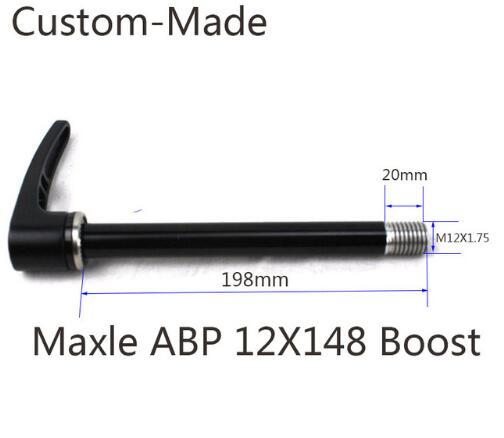 Eje trasero Maxle, 12X142mm, disponible, hecho a medida, eje para bicicleta 12X135 12X148 12X150 ABP 12X142 ABP Boost 12X148: Blanco