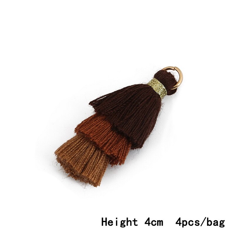 Nieuwste 3 lagen polyester katoenen kwastjes bedels voor oorbellen ketting sieraden doe-het-zelf bevindingen maken rugzak decoratie: 03