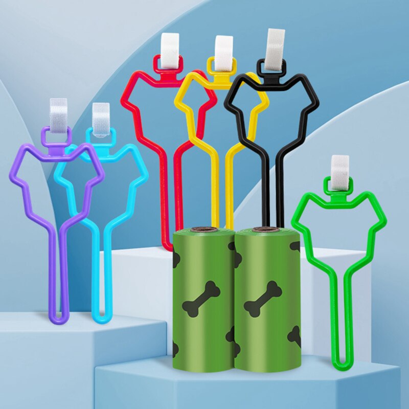 Cuerda de tracción para perros y mascotas, bolsa con gancho portátil, Clip manos libres, soporte para bolsas de caca de mascotas, suministros de herramientas de limpieza, 1 ud.