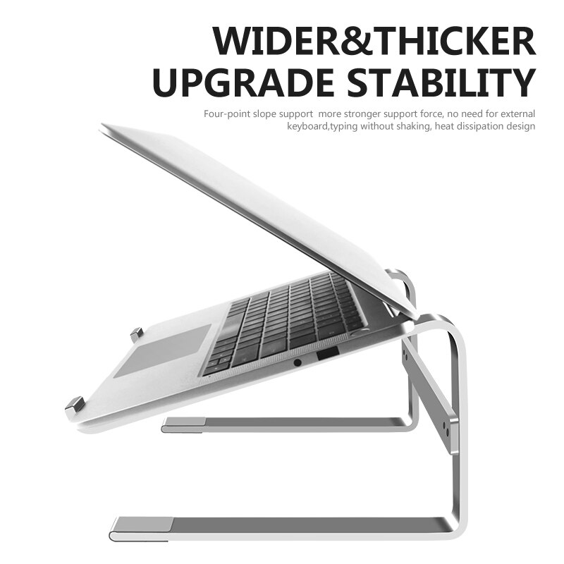 Soporte de aluminio para ordenador portátil, Accesorio elevador de escritorio para Macbook Pro, Mac Book, Air, HP, Dell 13, 14, 15,6, 16