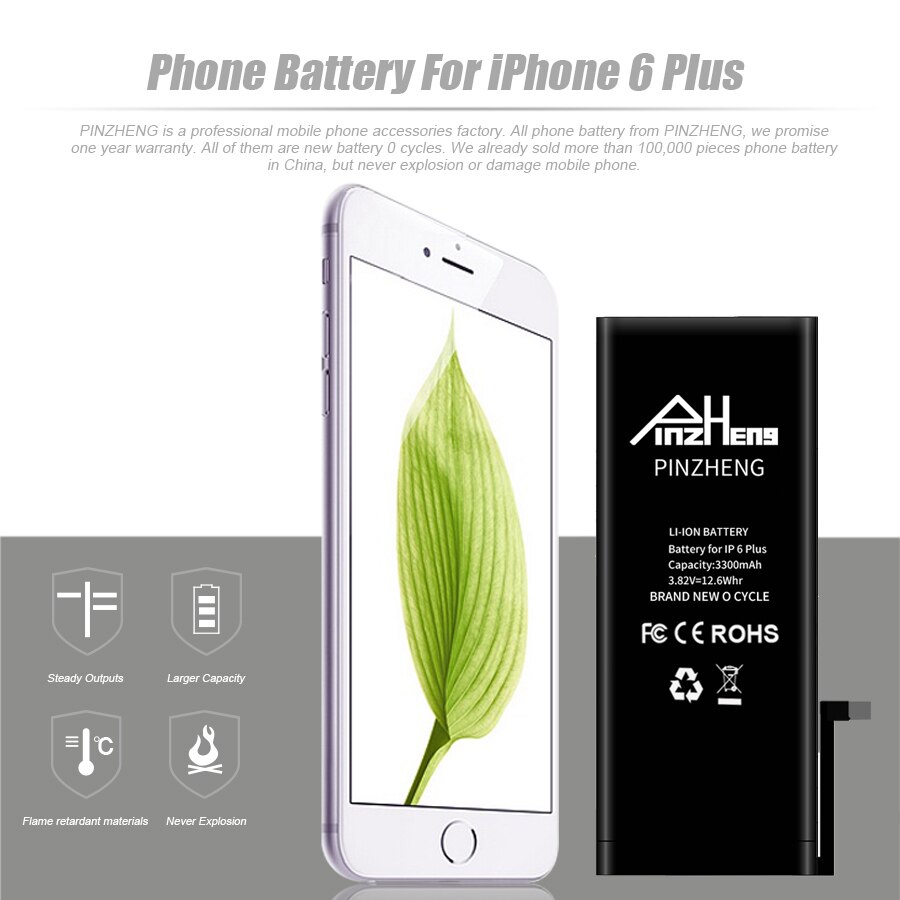 Pinzheng Hoge Capaciteit Telefoon Batterij Voor Iphone 6 6S Plus 4 4s Vervanging Batterie 0 Cyclus Batterij Voor Iphone 6 6S Plus Batterijen