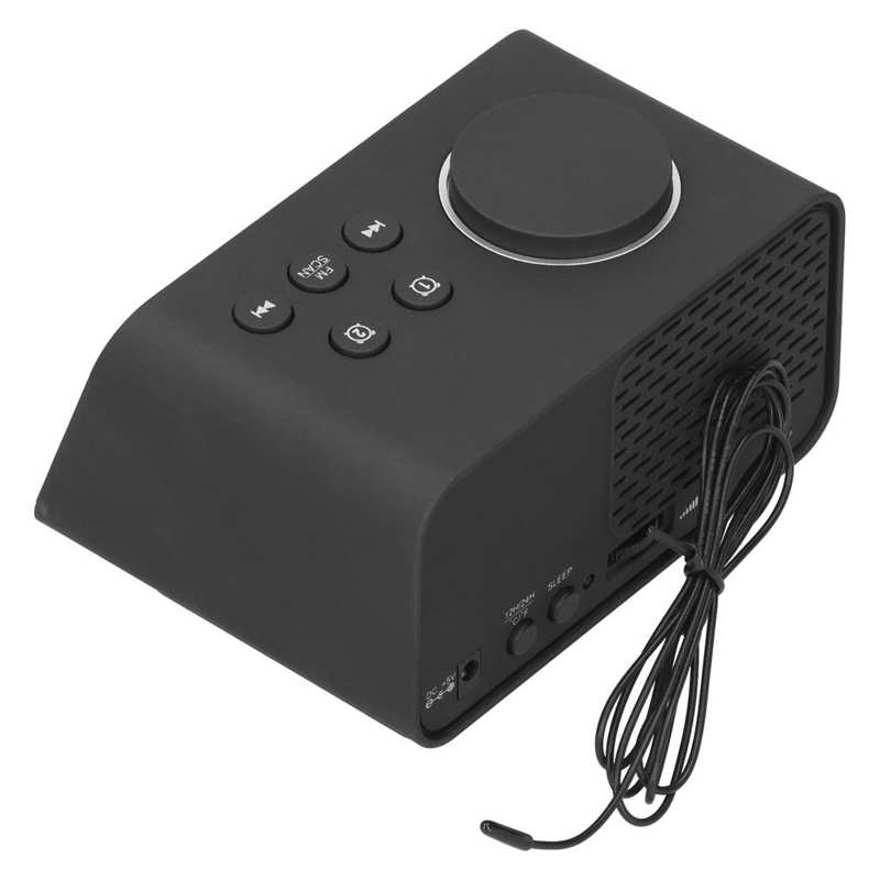 Electronic Clock Desktop Digital Radio Clock USB Charging Electronic Alarm Clock for Bedroom US 100-240V Radio Digital Clock