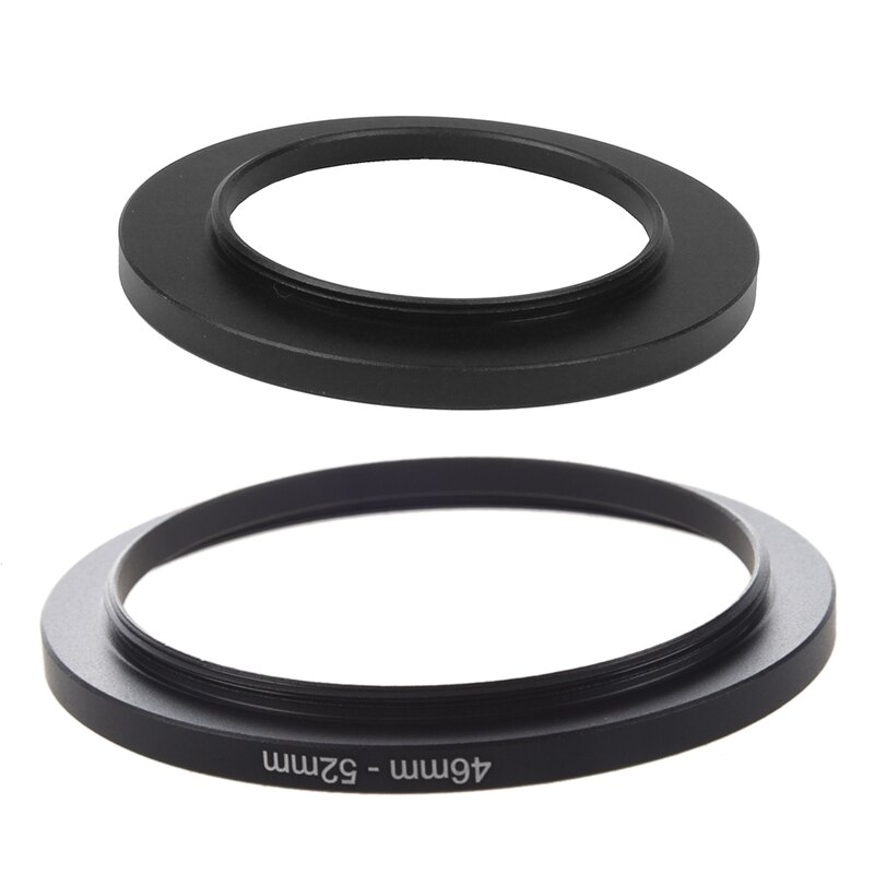 Rise-2 Pcs Camera Repareren Metalen Step Up Filter Adapter Ring 46Mm-52Mm &amp; 37Mm-49Mm
