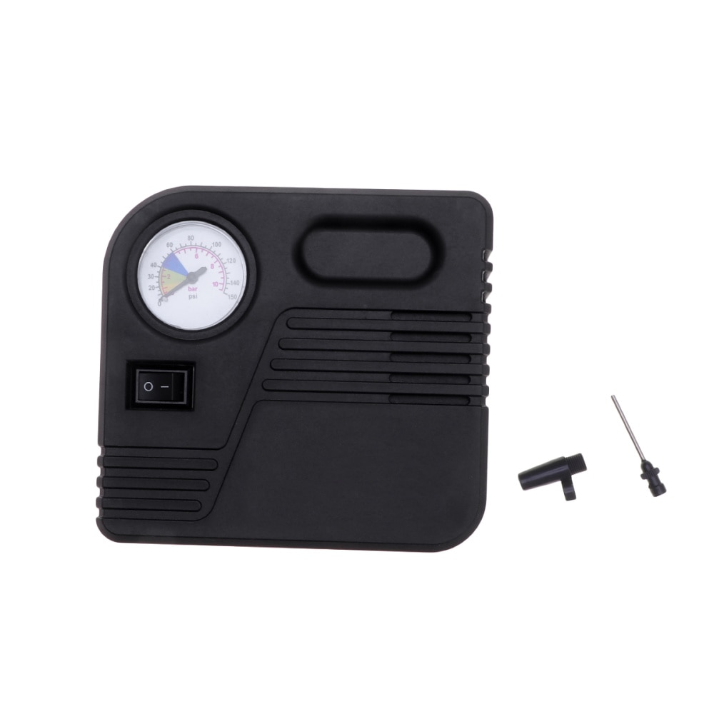 12V-6A Portable Portable 12V Car Auto Electric Air Compressor Tire Inflator Pump High Pressure Inflator Air Compressor Black (12