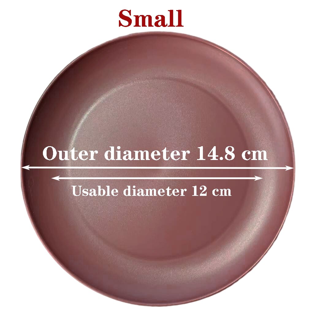 Soucoupes pour plantes 6 pouces, plateaux en plastique, pots de fleurs robustes et durables, soucoupes pour intérieur et extérieur, 3 pièces: 14.8cm Red wine