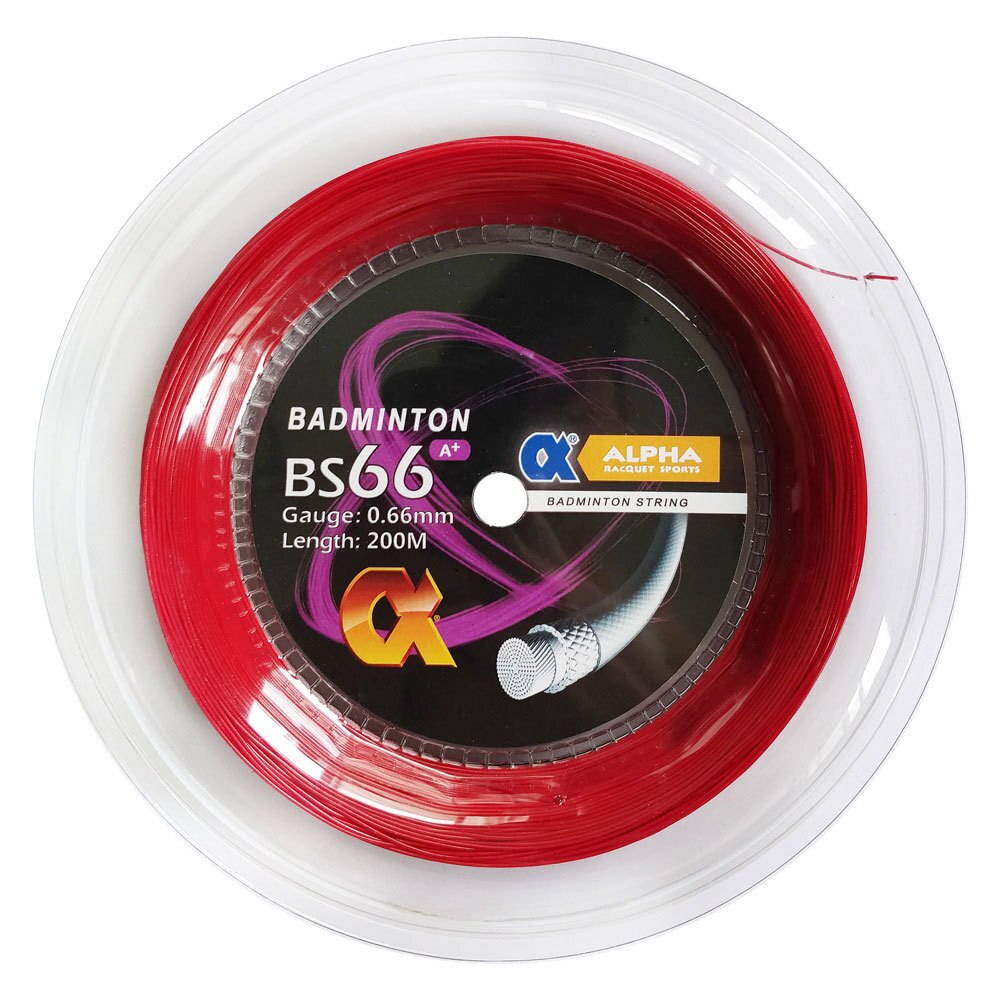 1 carrete Alpha BS66 Badminton String 0,66mm Control A + durabilidad golpear sonido raqueta cuerdas 200M: red