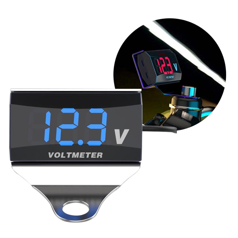 Mini Digitale Led Voltmeter Dc 8-16V Waterdichte Voltage Meter Volt Tester 12V Voor Auto Elektrische motorcyc