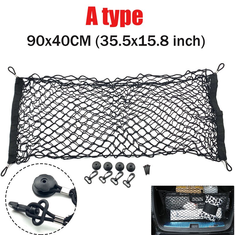 Filet de rangement pour coffre arrière de voiture, pour Tiguan Polo Passat CC Golf Teramont EOS Scirocco Sharan Fox Ameo Arteon c-coupe: A type 90x40CM