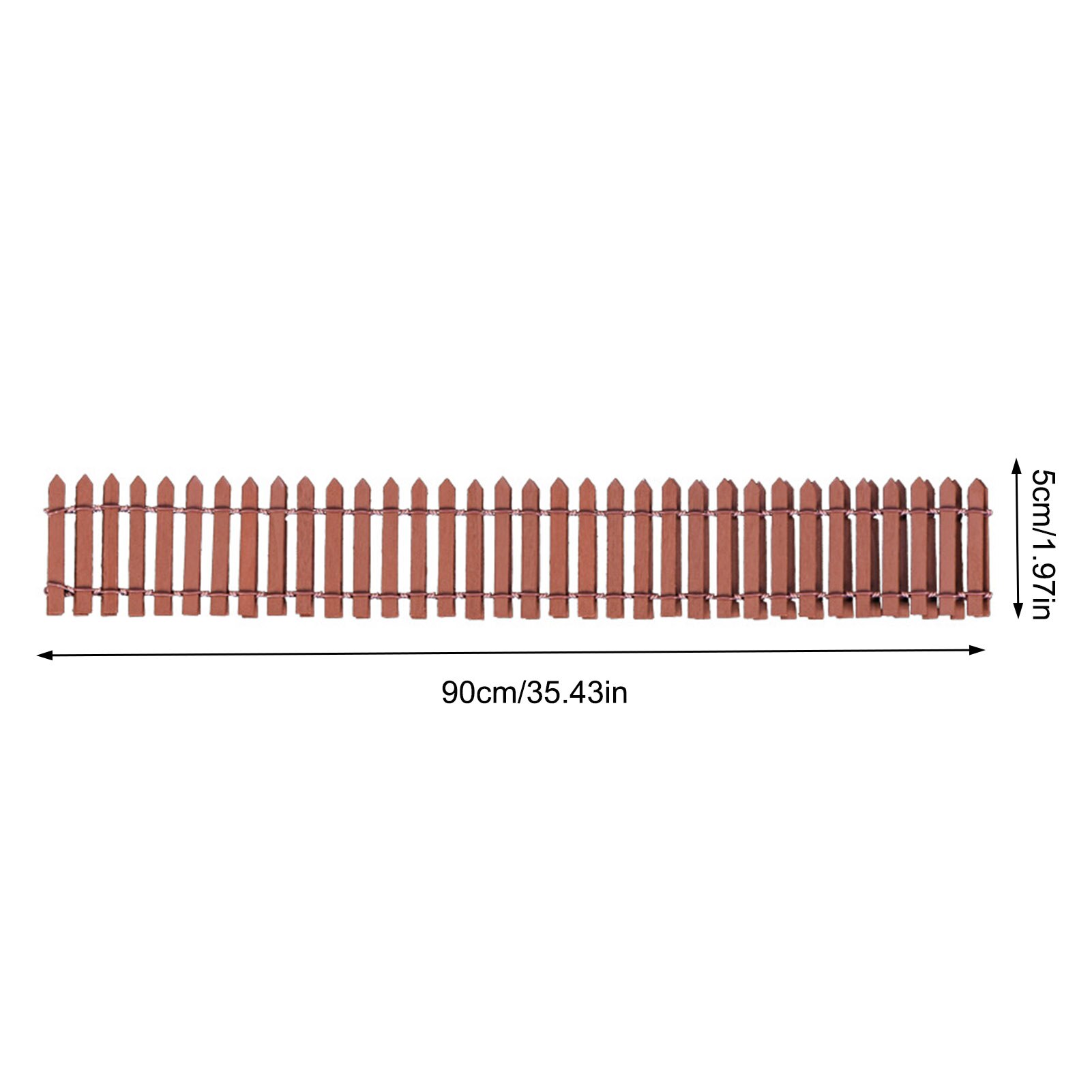 5x90cm DIY Mini Small Fence Barrier Wooden Craft Miniature Fairy Garden Terrarium Potted Palings Showcase Decoration