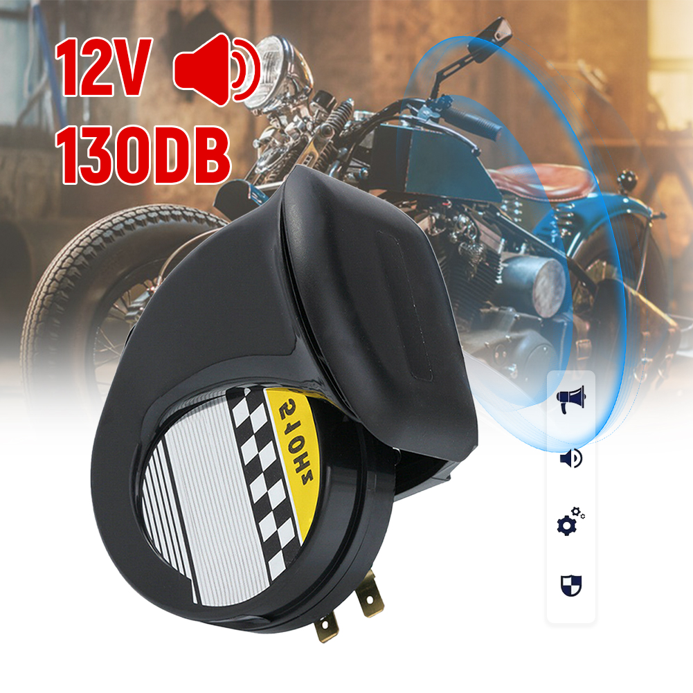 12V Motorcycle Horn 130dB 510hz Air Motorcycle Horn Single-tone Electric Air Horn for Motorcycle Car for Motorbike Truck Vehicle