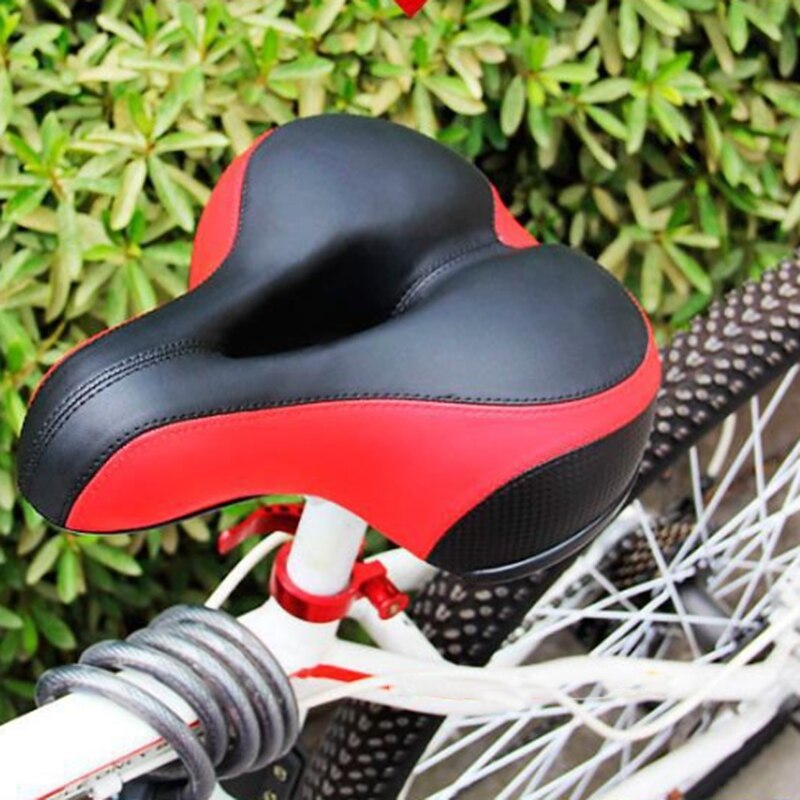 Fietszadel, fietszadel met reflecterende tape, zacht kussen, geschikt voor mountainbike, racefiets, hometrainer