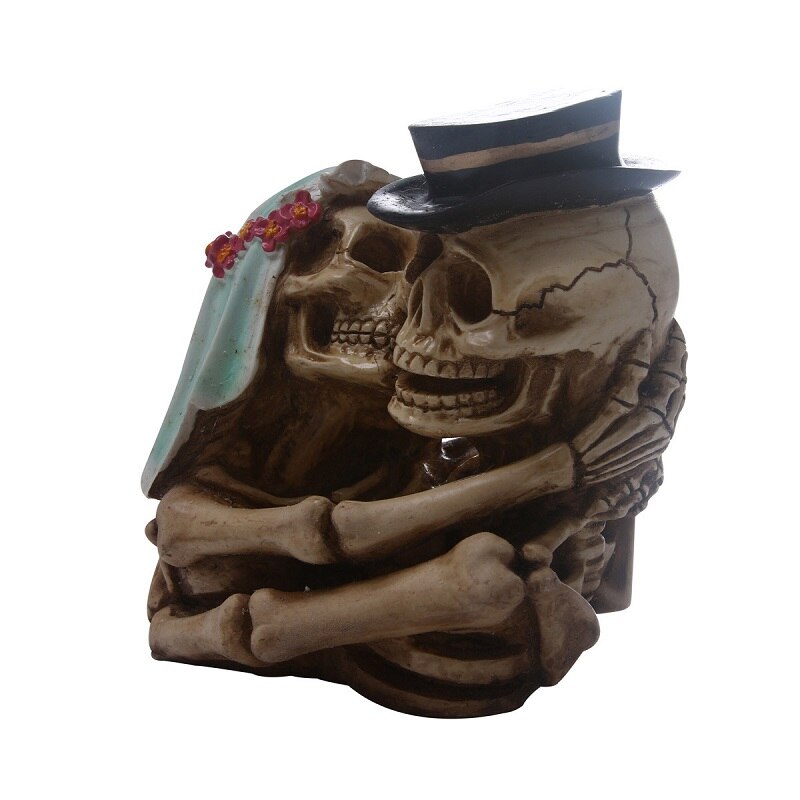 Human Skull Resin Skeleton Storage Hook Wall Mount Desk Ornament Living Room Sets Home Party Halloween Decor Accessory