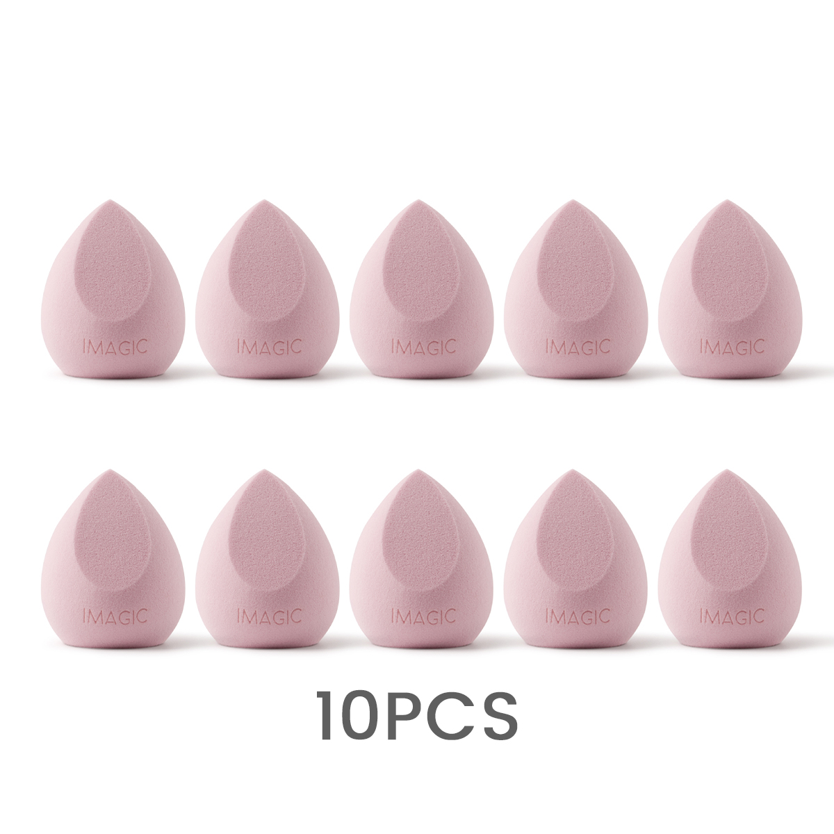 Esponja de maquillaje IMAGIC, 10 Uds., esponja húmeda y seca, esponja de maquillaje suave , paquetes de combinación más grandes de: Rojo rosado