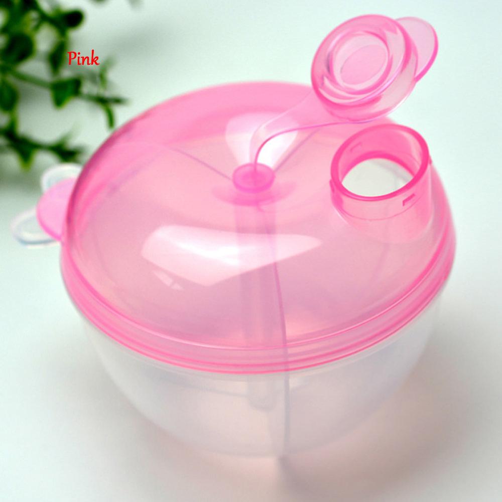 Portable Baby Infant Milk Powder Formula Dispenser Container Storage Feeding Box: Pink