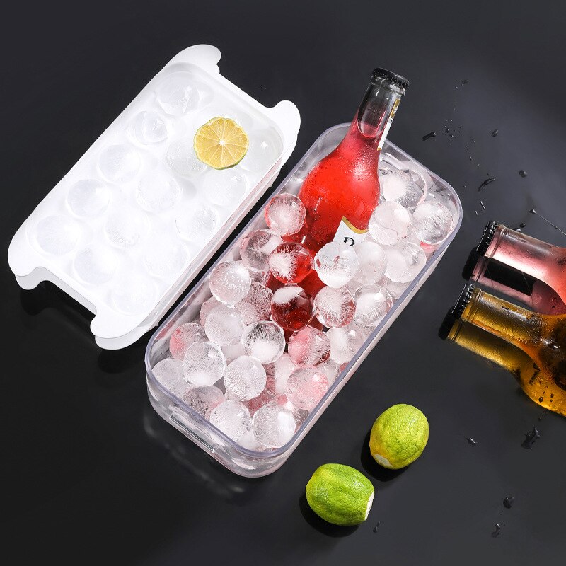 Kitchen Helper Frozen Ice Cube Mold Box Artifact Commercial Basket Freezer Lid Refrigerator Homemade Water Hockey Home Drink Set