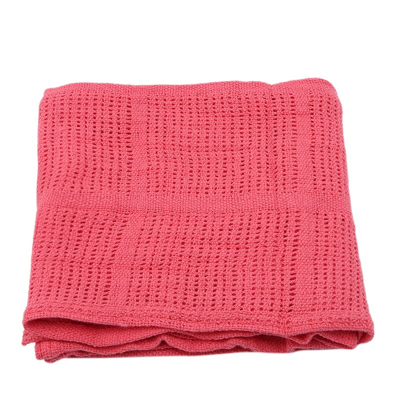 Newborn Baby Blankets Super Soft Cotton Crochet Summer Sleeping Bed Supplies Hole Wrap Air-conditioning blanket for Baby 90*70cm
