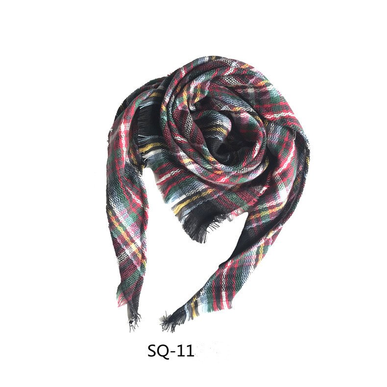 JIFANPAUL scarf autumn and winter imitation cashmere children's plaid scarf retro shawl scarf unisex: B18 A11