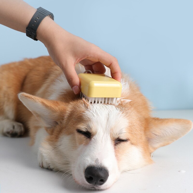 Hond Bad Borstel Kam Siliconen Spa Shampoo Massage Borstel Douche Ontharing Kam Voor Honden Katten Cleaning Grooming Tool