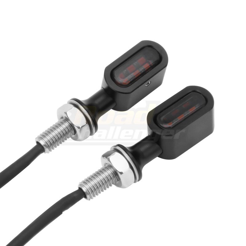 2XMotorcycle Rear Mini LED E Mark Turn Signal Light Running Indicator Lamp For Harley Sportster XL Bobber Chopper Cafe Racer
