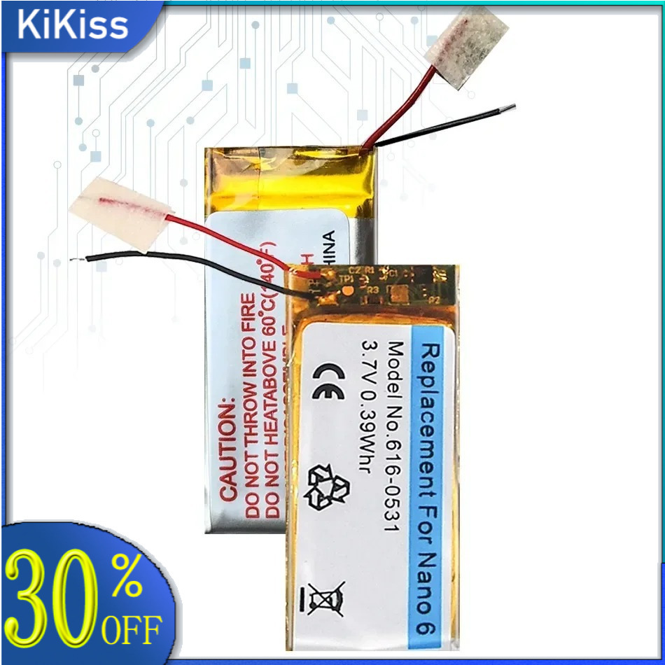 Battery For Apple iPod Nano 1 1st 2 2G 2nd 3 3rd 3th 3Gen 4 4th 5 5G 5th 6 6th 7 7th A1137 4GB 2GB 1GB 8GB 16GB MB903LL/A