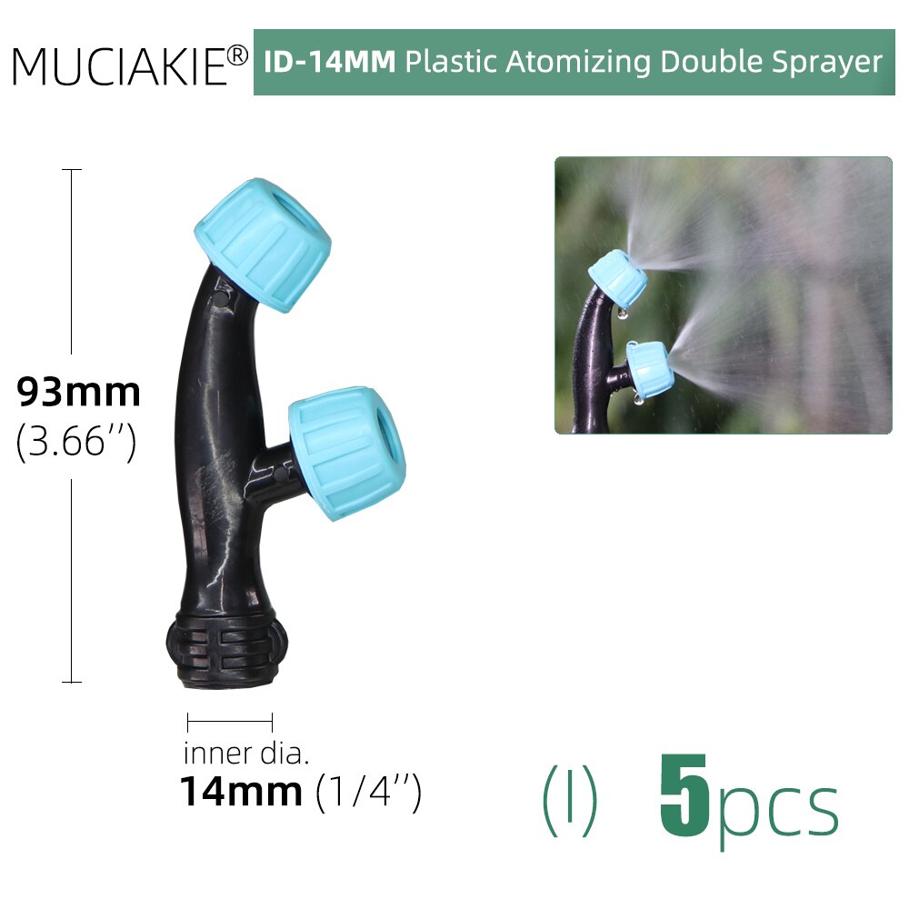 Agricultural Sprayer Nozzles Brass Atomizing Sprinklers Single Double Triple Heads Gardens Lawns Irrigation Spraying Accessories: Ix5pcs