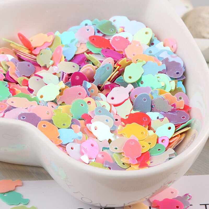 10g/bag 5*7mm Colorful Fish Sequins DIY Slime Material Sequins Fittings for Needlework Craft Costume Jewelery 720pcs