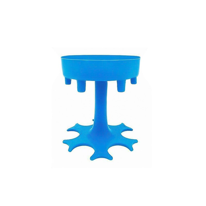 6 Shot Glass Dispenser Holder Wine Glass Rack Cooler Beverage Dispenser Party Started Fast Games Drinking Tools Bar Accessoies: Blue without cup