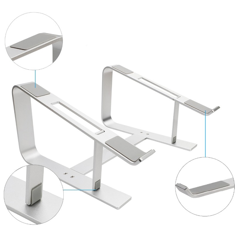 Aluminium Laptop Stand Ergonomische Metall Kühlung Notebook Halter für Mac Buch Air Pro Basis Halterung für Laptop