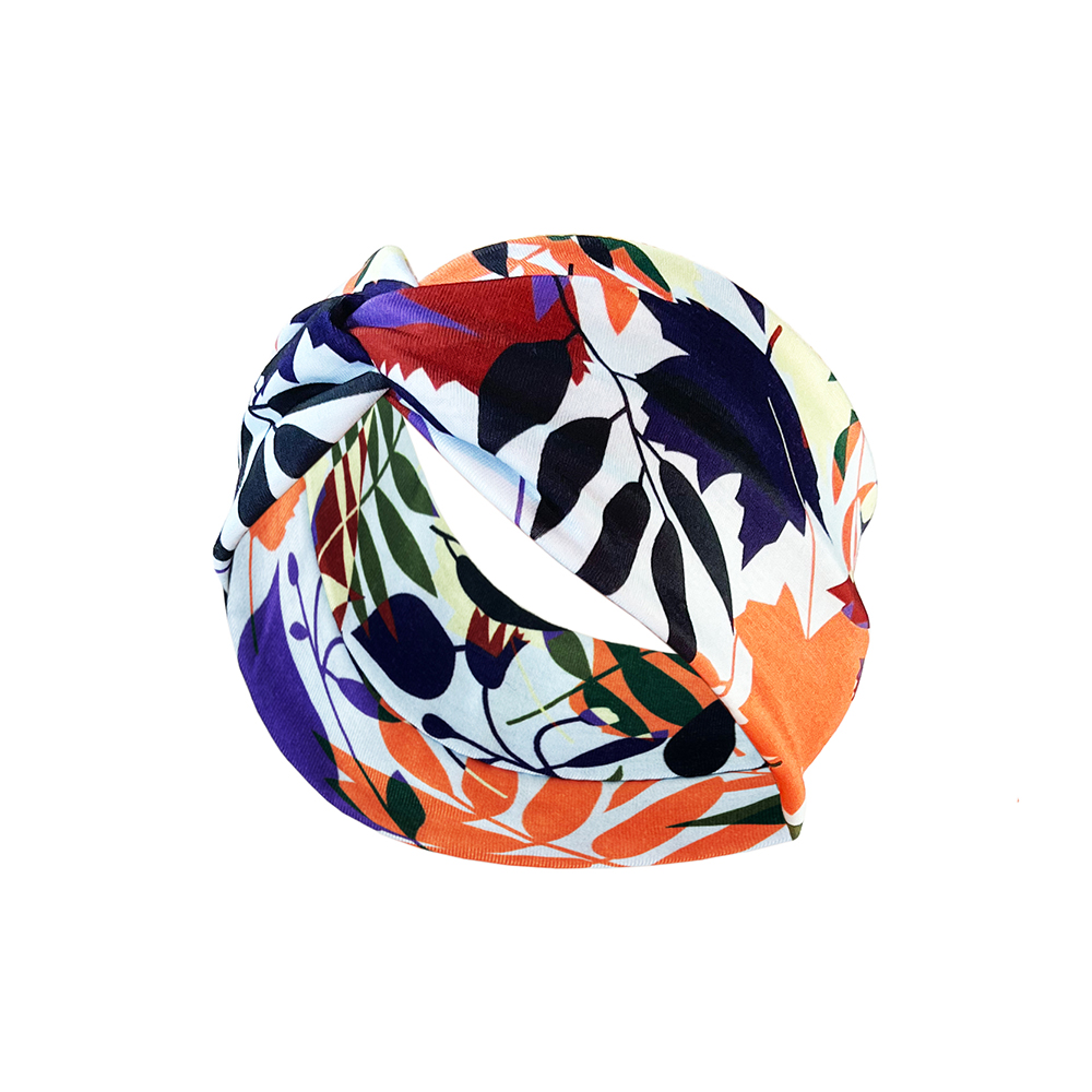 Fasce per la testa fascia per capelli con elasticità incrociata Bandana Stampa Avvolgente per la testa fascia sportiva di bellezza