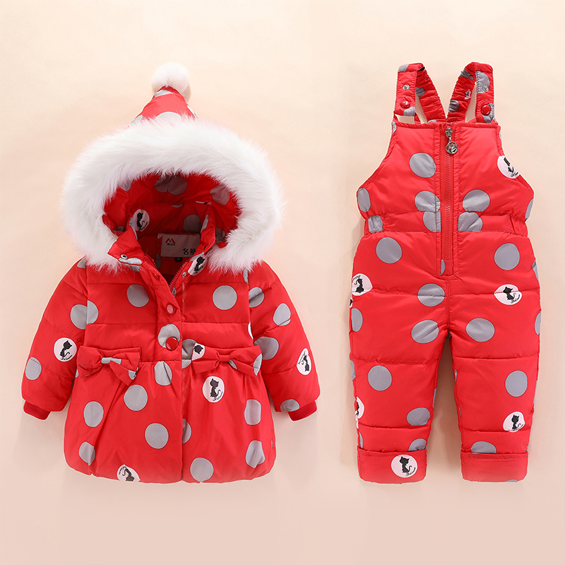2019 novo inverno crianças conjuntos de roupas para meninas quente parka para baixo jaqueta para roupas da menina do bebê crianças casaco de neve wear criança terno
