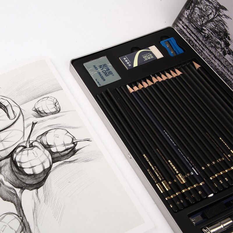 29Pcs Sketch Pencil Set Sketching Charcoal Drawing... – Grandado