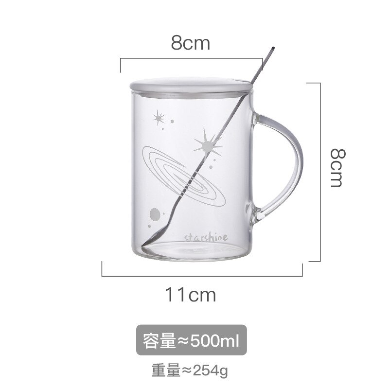 Til kæreste veninde lysende glas kop med kasket ske fest favor jubilæum valentinsdag: Univers