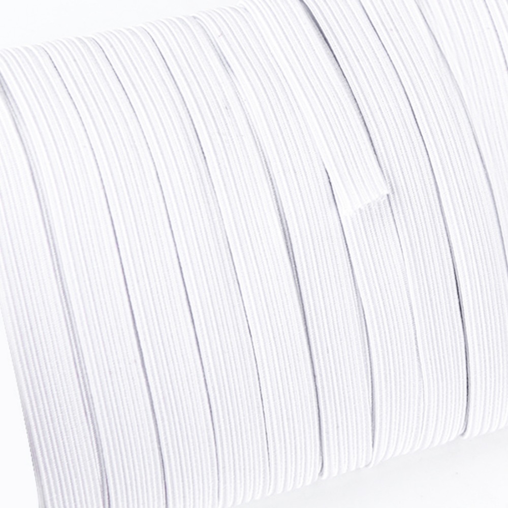 3mm/6mm Black/White Flat Elastic Band Rubber Rope Belt Sewing Accessories Cloth Shoe/Hat/Glove/Underwear 10/20/50yard