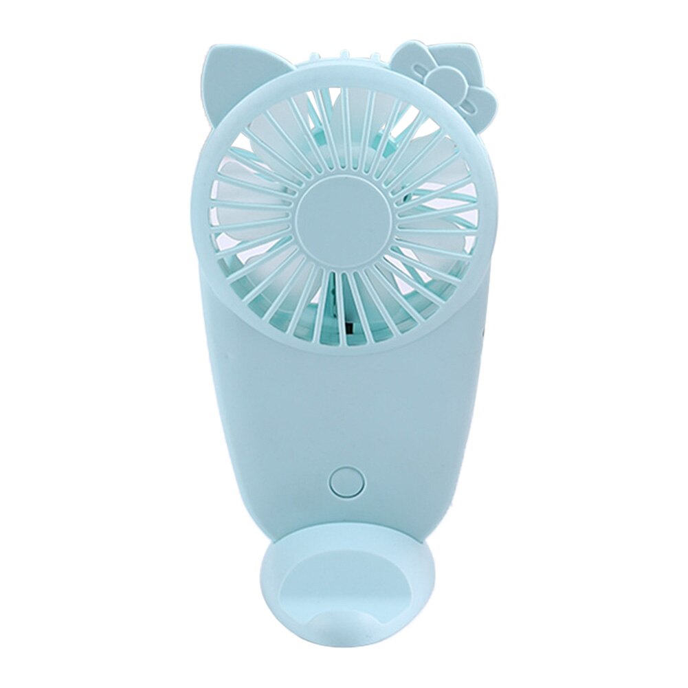 USB Mini Fan Phone Holder Bracket Portable Electric Handheld Air Cooler Fan Student Home Travel Outdoor Ventilador: Blue