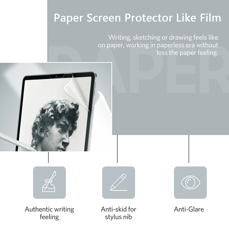 【 PaperLike HD ver 】Matte Screen Protector Film PET Anti Glare Painting For Apple iPad 9.7 Air Pro 10.5 11 12.9 10.2 10.9 Mini6