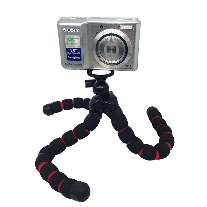 Tripod Portable Flexible Sponge Octopus Self Stick Stand S M L Mount + Phone Holder Tripode For Camera Gopro Canon Nikon DSLR