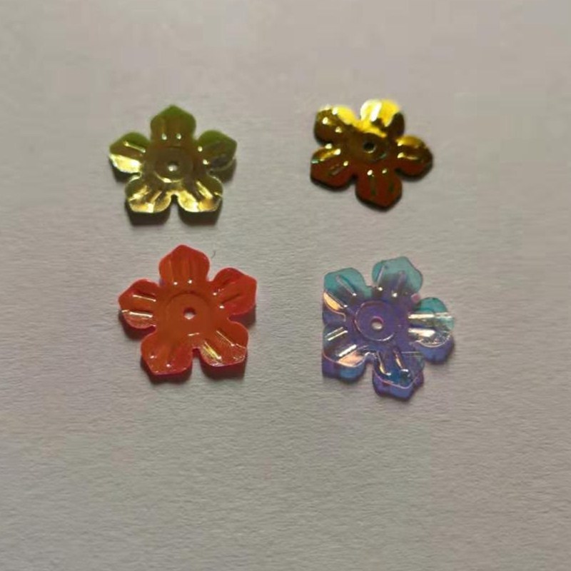 100p 13mm lantejoulas soltas forma de flor pvc lantejoulas diy vestido acessórios de roupas costura enfeite vestuário artesanato atacado