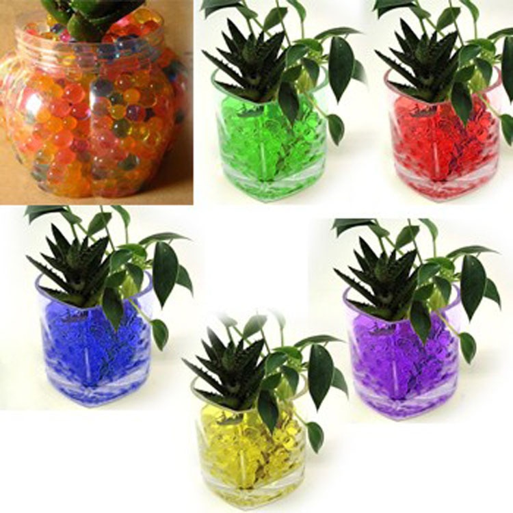100 Stck Perle Boden Wasser Perlen Gel Ball Für Blume Schlamm sich Magie Gelee Kugeln Blumen- Anlage obst gemüse hause Dekoration