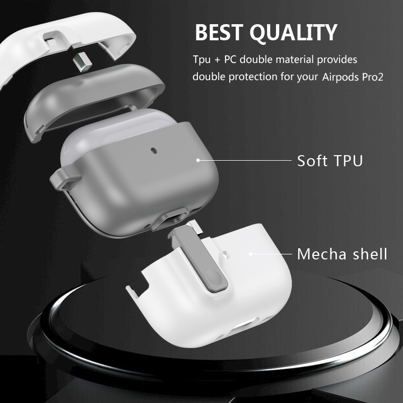 Automatic Switch Secure Lock Case Compatible AirPods Pro 2nd 1st Generation Protective Cover with Apple Air Pods 3 2 Case