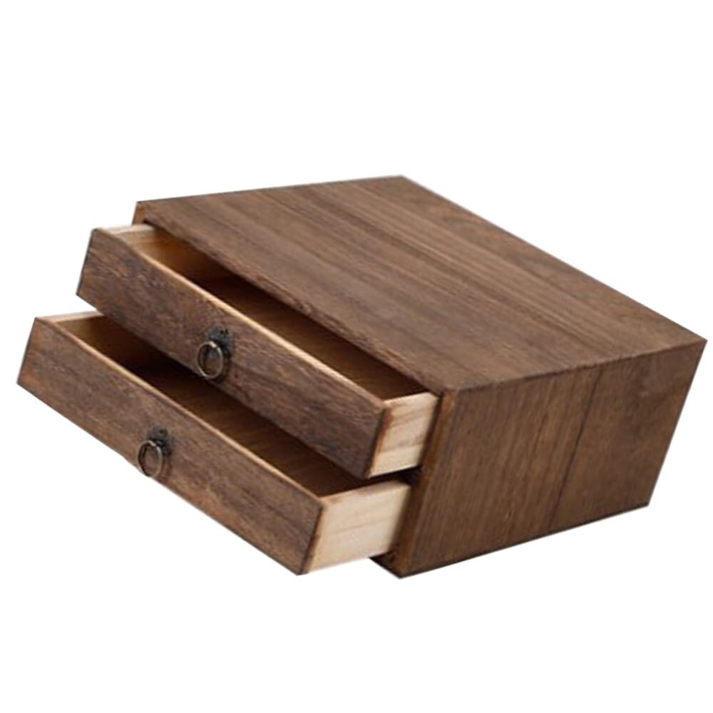 1 Set of High Grade Tea Box Vintage Tea Drawer Pu'er Tea Box Wooden Tea Box