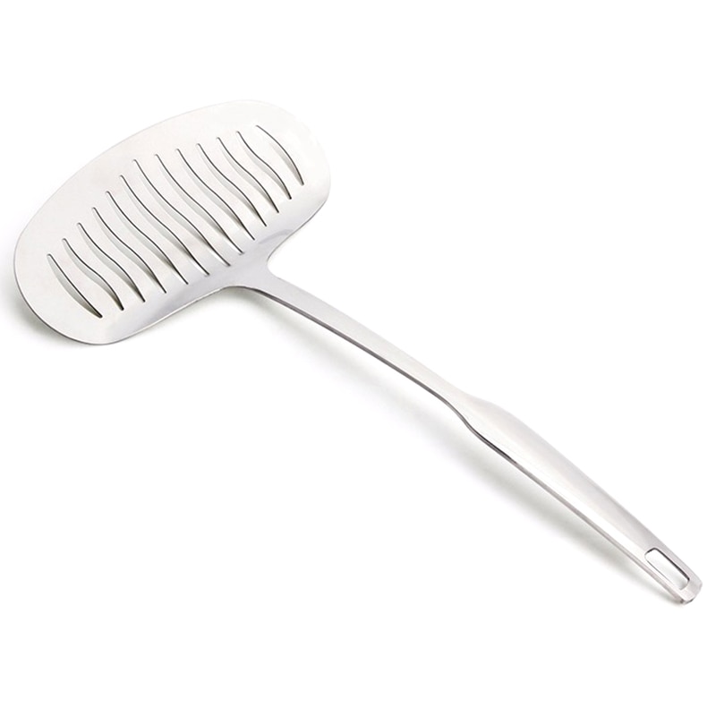 Pala para fritos de carne de acero inoxidable, espátula con mango largo, utensilios de cocina, utensilios de cocina