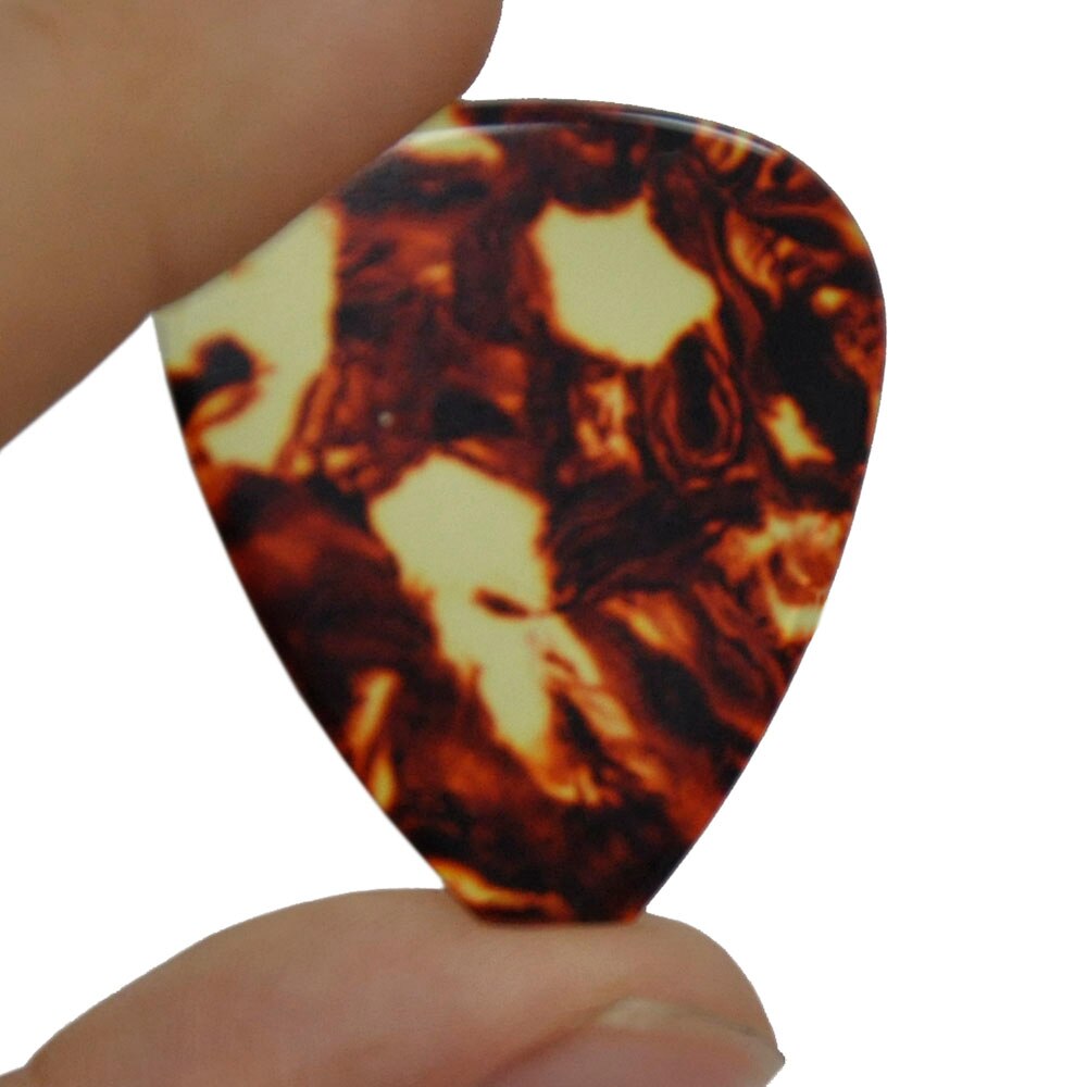 100 Stks/partij Medium 0.71Mm Celluloid Plectrums Plectrums Bruin Schildpad Schildpad