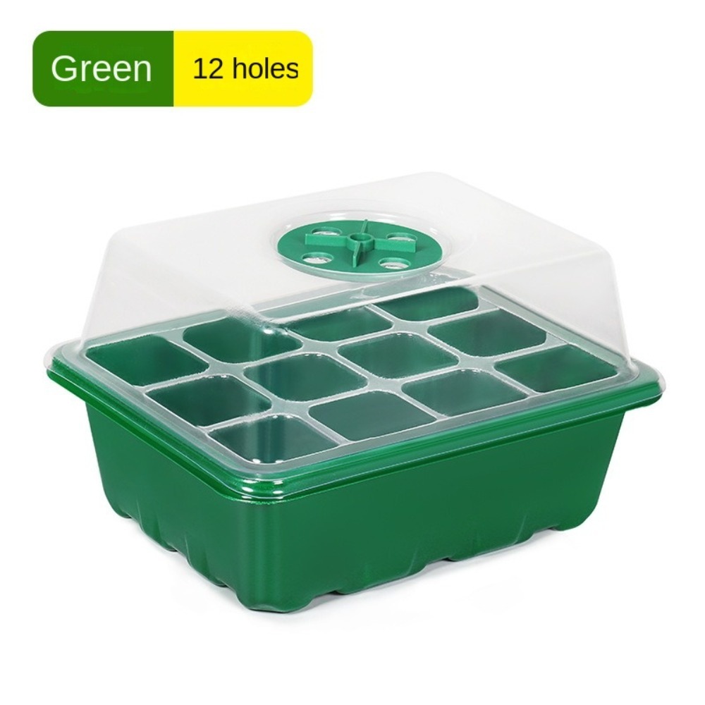 plateau de démarrage de graines à 6/12 grilles, Mini Base de Germination de plantes de serre, boîte de plantation de culture, Kit de démarrage de plantes, Kit de culture de graines