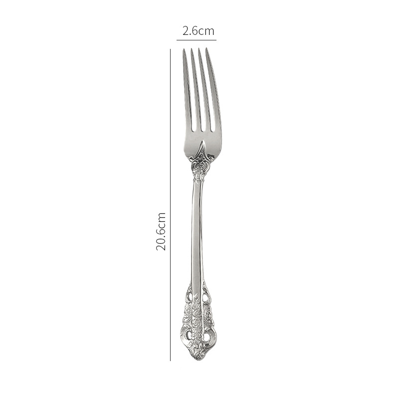Luxus Palace Besteck Set Edelstahl Steak Messer Gabel Hause Komplette Geschirr Kaffee Löffel Teelöffel Küche Utensilien: Burgunderrot