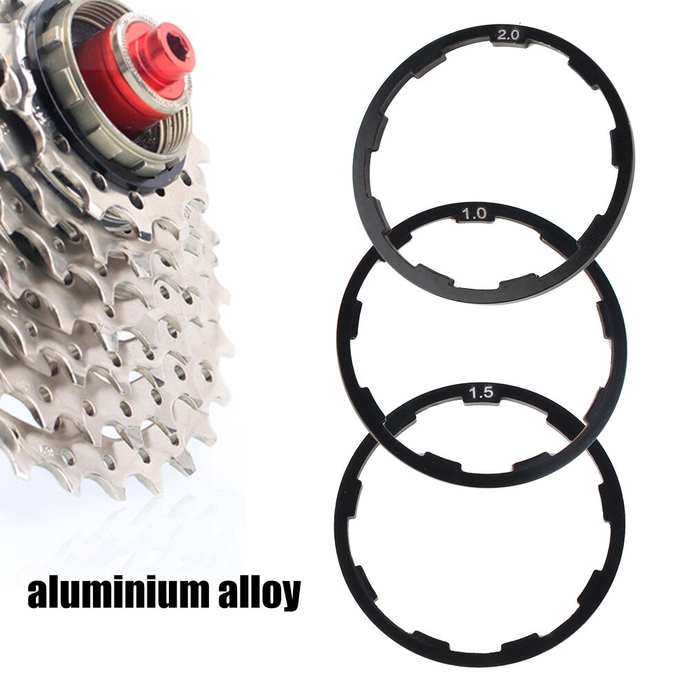 Bicycle Grooved Hub Washer MTB Bottom Bracket Spacers Flywheel Cassette Gasket Road Bike Freehub Washer 1/1.5/2mm 10S 11S