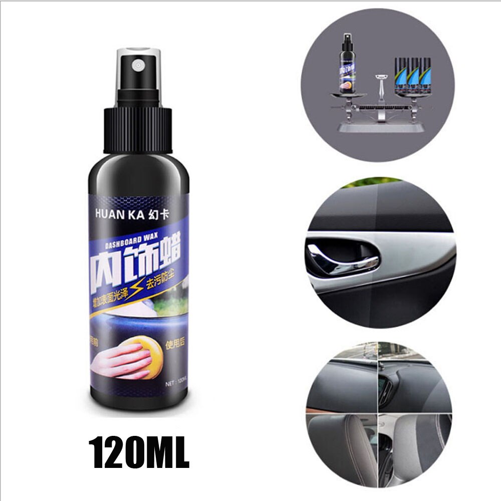 ​120ML Automotive Interior Wax Multi-Purpose Car Cleaner Tire Wax Plastic Leather Polishing Wax