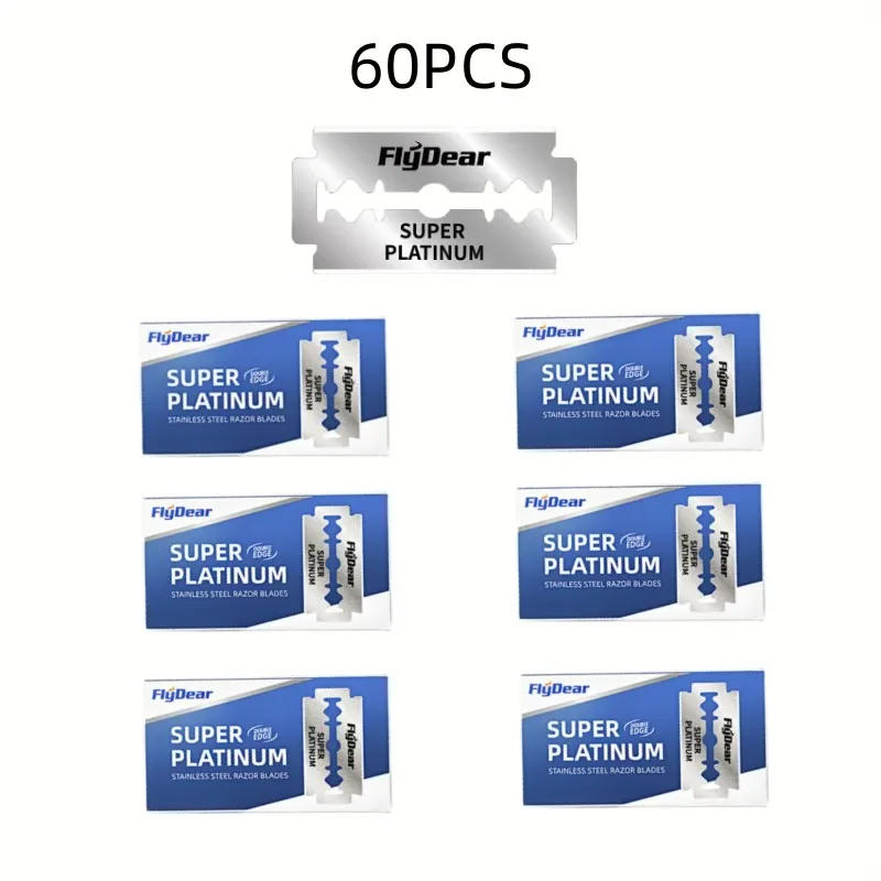 Classic Retro Stainless Razor Double Edge Razor Blades Men's Safety Razors Barber Tool Shave Hair Removal Razor: Gold