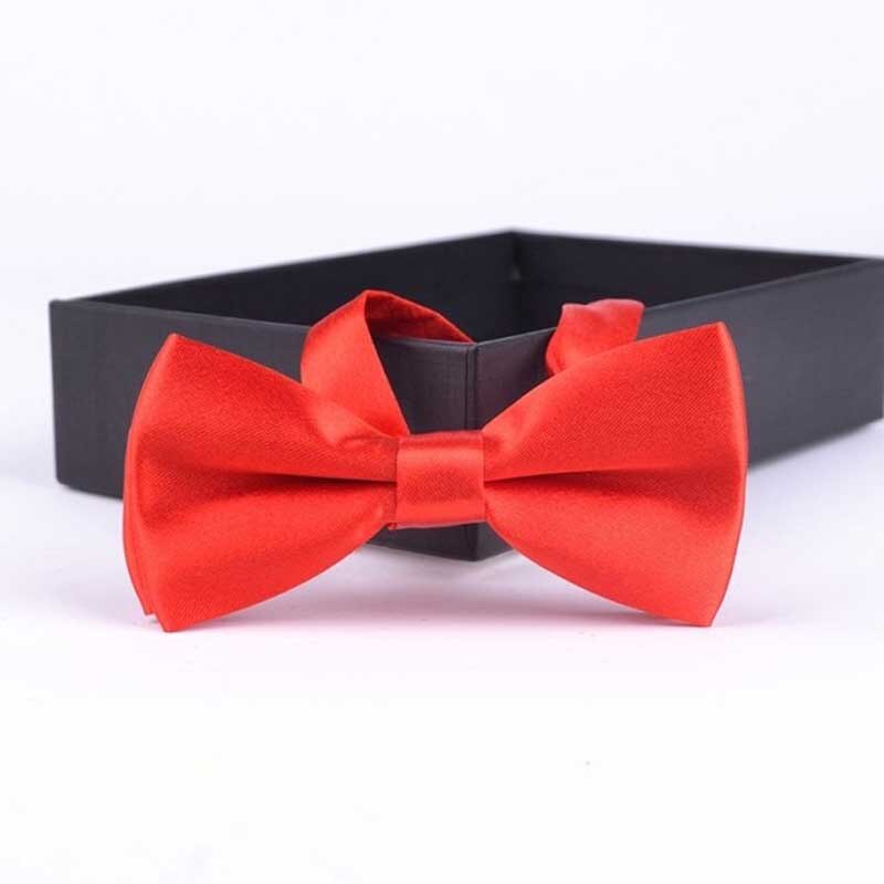 Solid Parent-Child Bow tie Charming Kids Pets Adult Family Butterfly Satin Party Dinner Wedding Cute bow tie Accessory: Kid Red