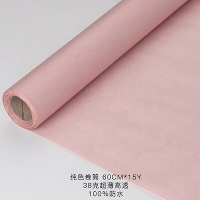 Verse 60 Cm X 15 Yard Bloem Boeket Inpakpapier Roll Bloemist Levert Matt Kraft Inpakpapier: Light Pink